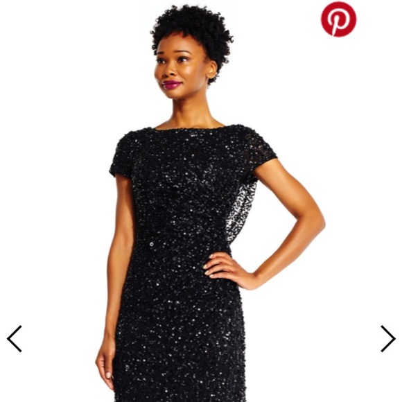 Adrianna Papell Dresses & Skirts - Adrianna Papell Platinum Navy Gown 2